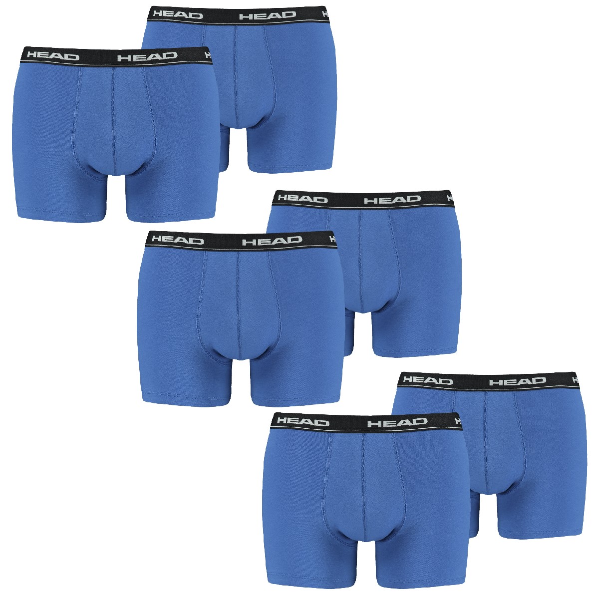 MULTIPACK BOXERS 6 PACK Head Herren Boxer Boxershorts Basic Pant 891003001 Unterwäsche XL, 021 - blue / black