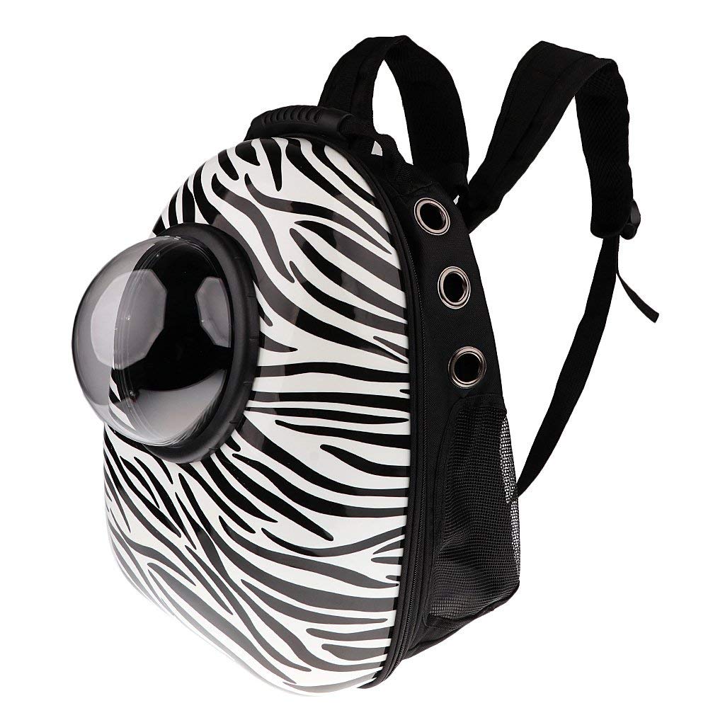 Tubayia Haustier Rucksack Transporttasche Tragetasche für Kleine Hunde oder Katzen (Zebra)