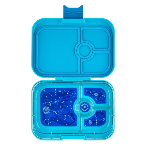 Yumbox Panino M Lunchbox (Luna Aqua) - mittelgroße Brotdose mit 4 Fächern | Kinder Bento Box für Kindergarten, Schule, Erwachsene