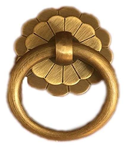 Antiker Schubladen-Schaukel-Ring-Zug, Kupfer-Tassenknöpfe, Griffe, Türgriff-Zugring, Möbelzubehör for Schubladen-Medizinschrank ( Color : Bronze , Size : 3cm )
