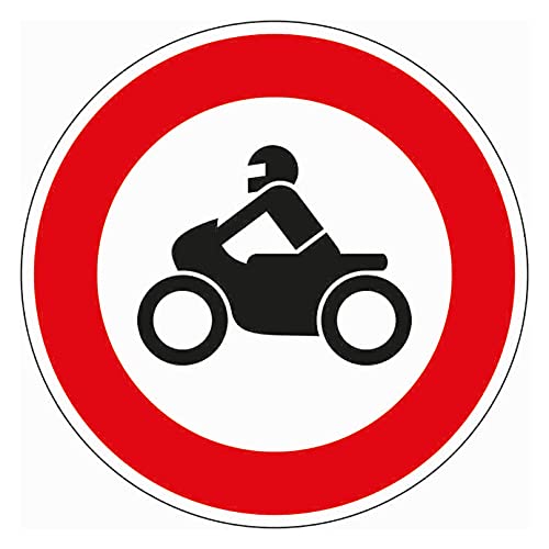 Schild I Verkehrszeichen Verbot für Krafträder, Nr.255, Aluminium RA0, reflektierend, Ø600mm