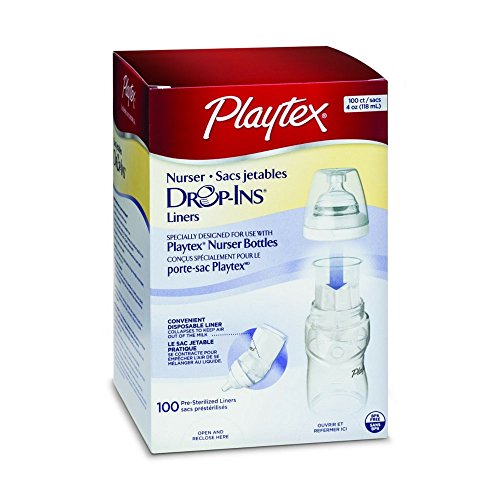 Playtex Drop in Liners for Nurser Bottles, 4 Ounce, 300 Count by Playtex