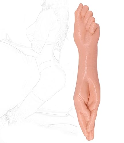 JINGHUA3 Doppelkopf Faust Analdildo Super Hand Dildos Lange Realistischer Fisting Dildo Large Hand Butt Plug AnalPlugs Anal Vaginal Stimulator Masturbator Für Frauen Und Männer Paare (Fleischfarben)