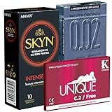 Der Latexfreie Kondomotheke®-Mix 3B - 3 verschiedene Sorten latexfreie Kondome für Allergiker - hypoallergene Kondome ohne Latex, 19 Stück