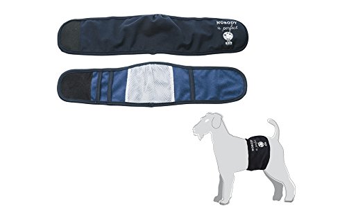 Male Dog Sanitary Wrap Sanitär Wrap für Männliche Hunde, Puppy Windel Waschbar Hund Bauchband, Large - Waist 22" - 23 1/2", Navy