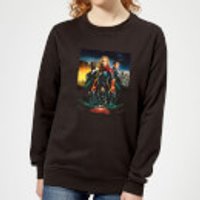 Captain Marvel Movie Starforce Poster Women's Sweatshirt - Black - XS - Schwarz