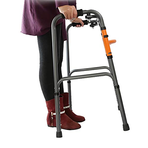 Leichter Walker Step Assist mit Griff, zusammenklappbarer tragbarer aufrechter Walker für Senioren für drinnen und draußen, höhenverstellbar