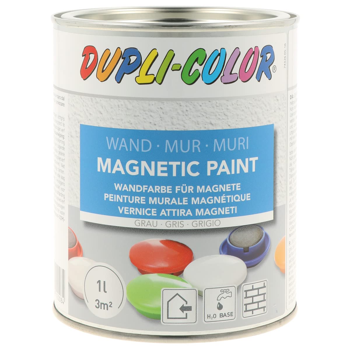 DUPLI-COLOR 120084 Magnetic Paint grau 1000ml, hellgrau