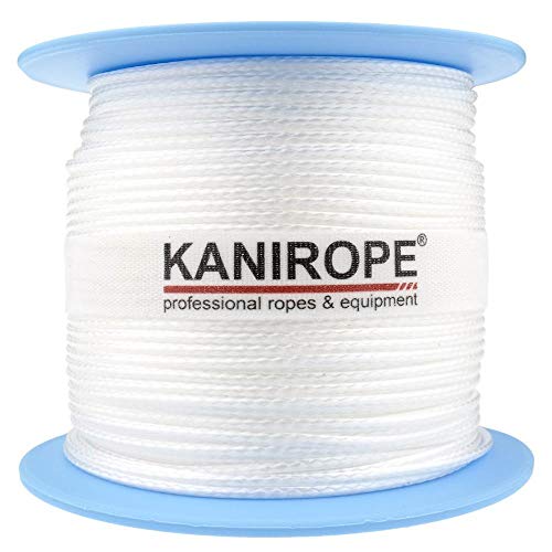 Kanirope® Dyneema Seil PRO 1mm 100m Weiß 12-fach geflochten SK78 verstreckt beschichtet