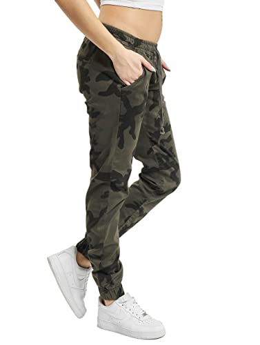Urban Classics Damen Ladies Camo Jogging Pants Sporthose, Mehrfarbig (Dark 00784), 34 (Herstellergröße: XS)