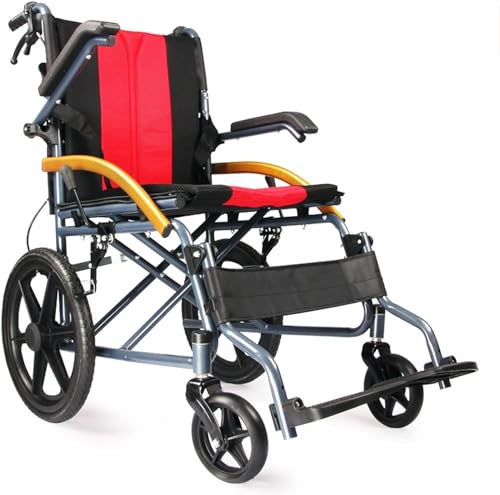 Rollstuhl Faltbar Leicht Transportrollstühle Reiserollstuhl, Aktivrollstuhl Mit Selbstantrieb Für Behinderte Und Ältere B
