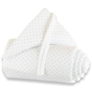 babybay Nestchen Piqué passend für Modell Maxi, Boxspring und Comfort, weiß Punkte perlgrau