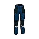 Cofra BRICKLAYER Arbeitskleidung, gepolsterte Hosen aus Cordura, Marineblau / Schwarz, Größe 50, V015-0-02