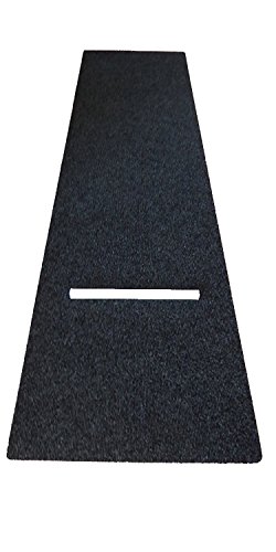 XXL Profi Dart Teppich Set Startline Flex 3m x 1m, Dartteppich/Dartmatte schwarz/grau meliert mit Abwurflinie Oche #444535