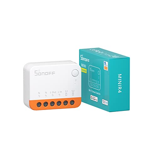 SONOFF MINI Extreme MINIR4 Wlan Smart Schalter 2 Wege - Wi-Fi Smart Switch mit Timing-Funktion, Relay Split Mode, 2.4G WiFi, Funktioniert mit Alexa, Google Home Assistant