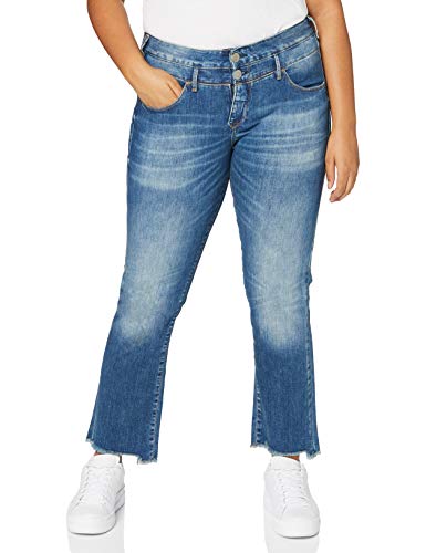 Herrlicher Damen Baby Cropped Cashmere Touch Jeans, Mariana Blue 833, 32