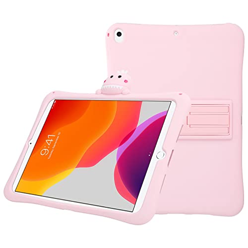 Cadorabo Hülle kompatibel mit Apple iPad AIR 3 (10.5 Zoll) Tablethülle für Kinder aus Premium Silikon und Kunstoff Stoßfeste Cover Hülle für iPad AIR 3 (10.5 Zoll) in Rosa