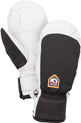 Hestra Ski Gloves: Army Leather Patrol Winter Cold Weather Mens Mitten, Black, 11