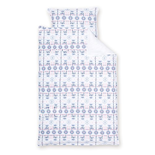Bemini by Baby Boum 105APAWI62JP Kinderbettwäsche Jersey APAWI shade 100x140 cm und 40 x 60 cm ,blau