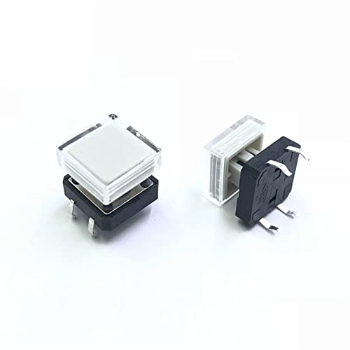 elektronischer Schalter 10 Stück B3F taktiler Drucktastenschalter + A14-Farbhut, 10 Stück + transparente Kappe, 10 Stück Momentary Tact Touch Micro Switch 12 * 12 * 7,3 mm