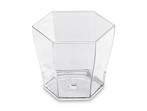GUILLIN verocc Karton Verrine Sechskantform 6 cl, Kunststoff, transparent, 5 x 5 x 4,5 cm