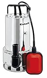 Einhell Schmutzwasserpumpe GC-DP 1020 N (1000W, Ø20mm Fremdkörper, 18.000L/h Förderleistung, Schwimmerschalter, Tragegriff, inkl. Universalanschlüsse)