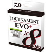 Daiwa Tournament X8 Braid EVO+ 0,10mm 270m Chartreuse geflochtene Angelschnur