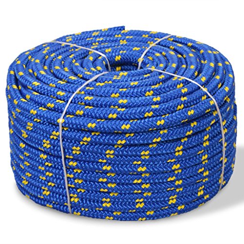 Tidyard Bootsseil Vielzweckseil Polypropylen Seil, Verschleißfest, 10 mm x 50 m Blau
