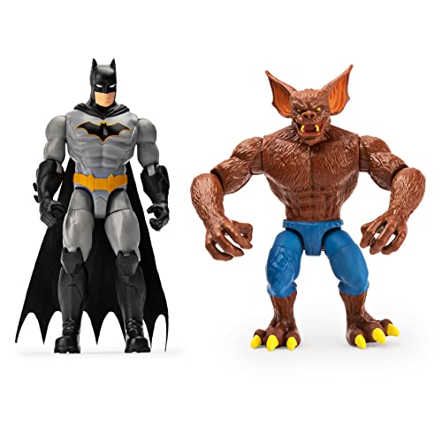 Spin Master Batman 2 Figuren - Set Batman und Man - Bat mit tollem Zubehör - Maßstab 10cm - Figuren