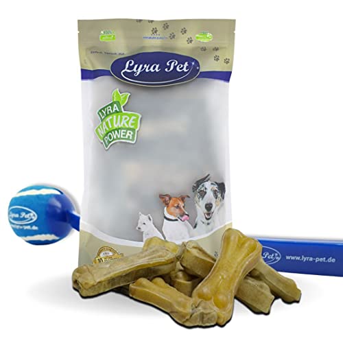 Lyra Pet® 50 Kauknochen ca. 10 cm ca. 38 g Rinderhaut Kausnack Hund+ Ballschleuder