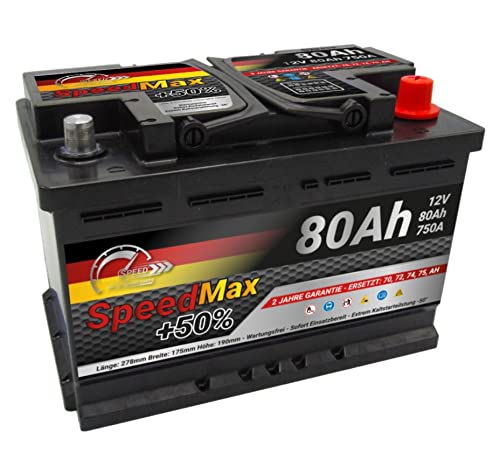 Speed Max Batterie 80Ah L3 750A starterbatterie Autobatterie