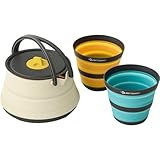 Sea to Summit Frontier UL Collapsible Kettle Cook Set - Kettle + 2 Cups white-blue-yellow