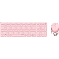 Rapoo 9750M Tastatur Maus enthalten RF Wireless + Bluetooth QWERTZ Deutsch Pink (00215376)