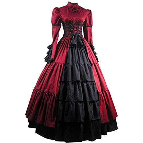 ZQTWJ Damen Mittelalter Gothic Kostüm Elegant Retro Kleider Gewand Viktorianisches Renaissance Prinzessin Barock Rokoko Kleidung SA223
