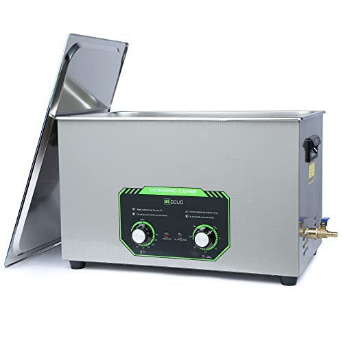 U.S.Solid 30L Mechanischer Ultraschallreiniger - 40 kHz Edelstahl Ultraschallreinigungsmaschine mit mechanischem Kontrollknopf für Industrie und Schmuck, 80℃
