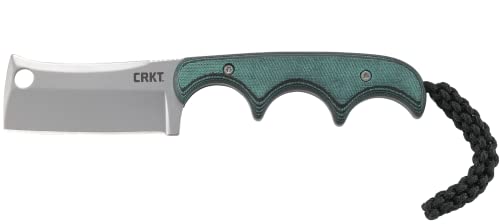 CRKT Minimalistisches EDC-Messer, kompakt, mit fester Klinge für den Alltag, faltbar, mit Perlenstrahl-Finish, mit Harzfasergriff und Scheide 2383