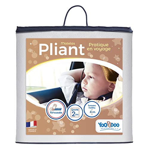 Yoopidoo - Faltbare Babymatratze - Reisebettmatratze - 60x120 cm - Kindermatratze für Beistelbett - Bezug abziehbar - OekoTex®