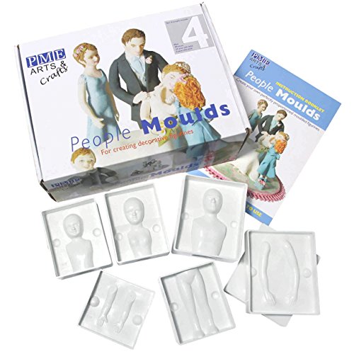 PME PM641 Gießformen für eine Familie von Vier Personen, Sortiment, 24-teilig, Kunststoff, Ivory, 24.5 x 9 x 18.5 cm