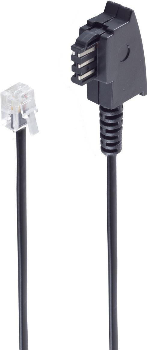 shiverpeaks ®-BASIC-S--TAE F-Stecker auf Western-Stecker 6/4, Import-Telefon, 6,0m (BS70096)