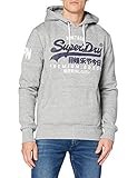 Superdry Mens VL NS Hood Hooded Sweatshirt, Grey Marl, Large