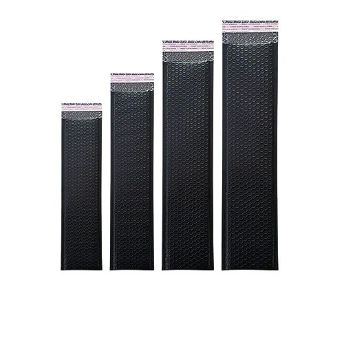 10 Stück lange schwarze für Versandverpackungsmaterial, schwarz gepolsterte – 12 x 40 cm x 5 cm