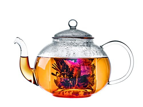 Verona einwandige Glas-Teekanne 1L inkl. Filter