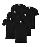 PUMA 6 er Pack Basic Crew T-Shirt Men Herren Unterhemd Rundhals, Farbe:200 - Black, Bekleidungsgröße:L