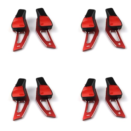 Tlily 8 x Schaltwippen für Golf 6 MK5 Mk6 R20 R36 CC Shifter Extension (rot)