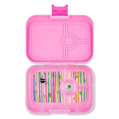Yumbox Panino M Lunchbox (Panda Power Pink, 4 Fächer) - Brotdose mit Unterteilung | Bentobox mit Trennwand Einsatz für Schule und Kindergarten Kinder