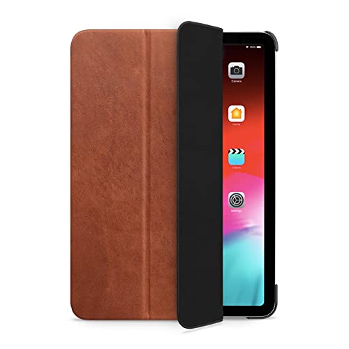 WIIUKA Hülle für iPad Air 4 10.9" (2020), Deutsches Leder, Lederhülle extra Dünn, Premium Smart-Cover Case, Vintage Braun