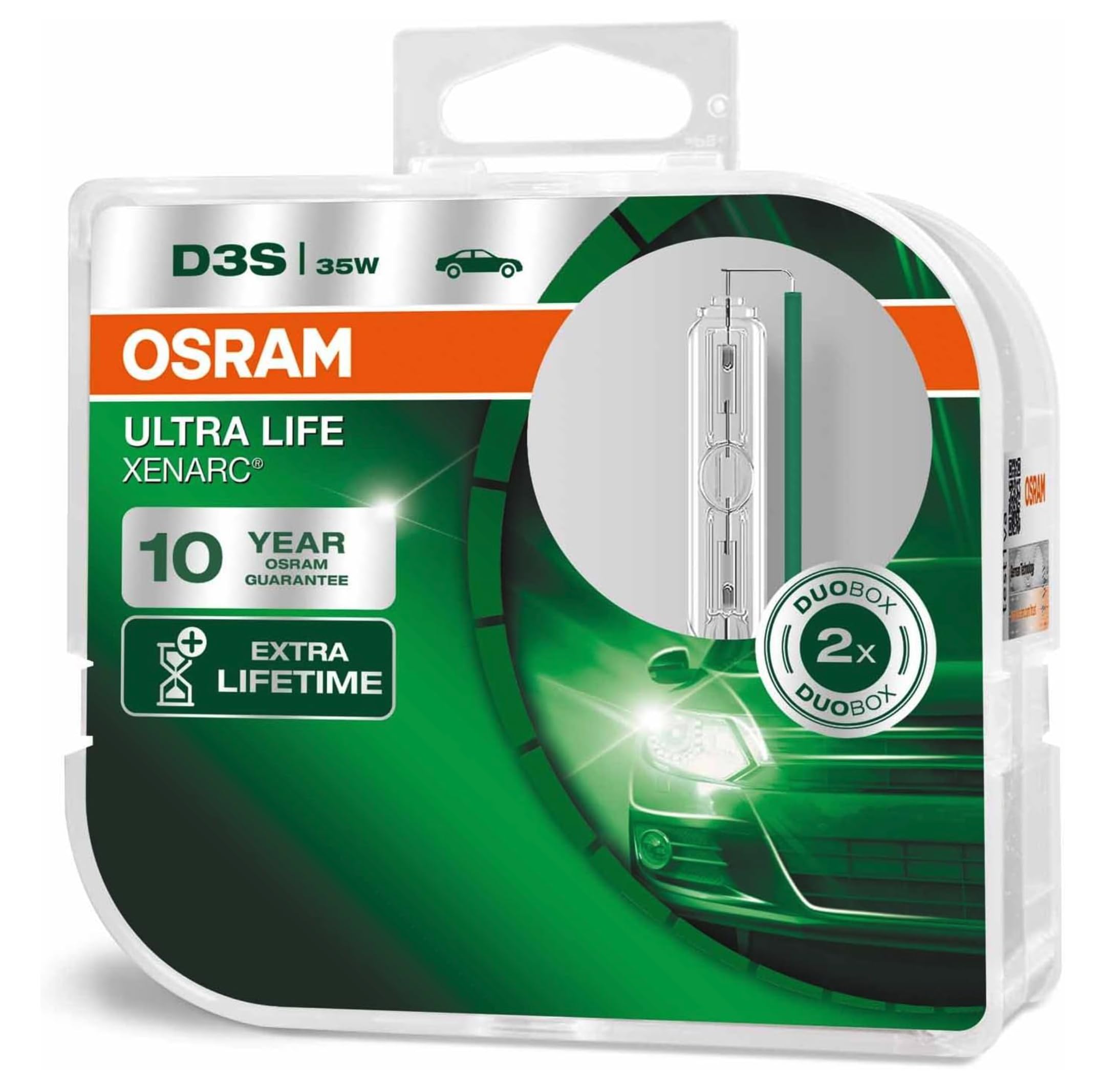 Osram XENARC ULTRA LIFE D3S HID Xenon-Brenner, Entladungslampe, 66340ULT-HCB, Duobox (2 Stück)