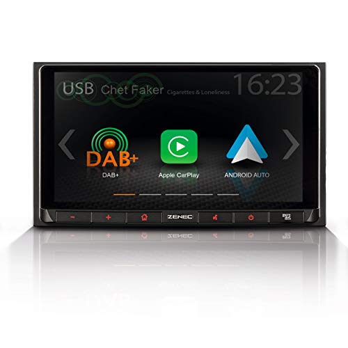 ZENEC Z-N528: 2-Din Autoradio/Infotainer, Multimediasystem mit 17,1 cm / 6,75“ Touchscreen, DAB+, Bluetooth, USB, Mediencenter mit Apple CarPlay und Google Android Auto