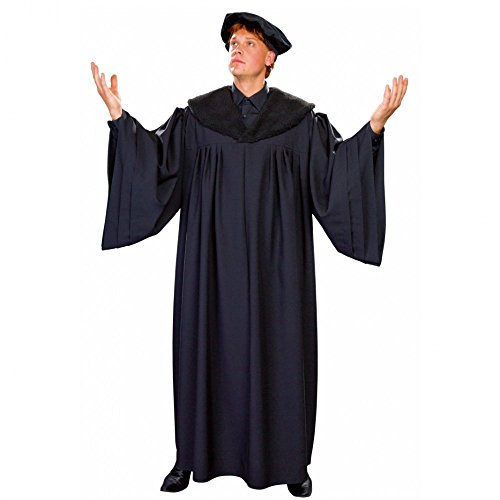 Reformator Kostüm Dr. Martin Luther Professoren Talar Mütze Reformationskostüm
