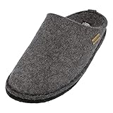 HAFLINGER Flair Soft Filzpantoffeln aus Wollfilz Hausschuh Anthrazit, Gr. 38